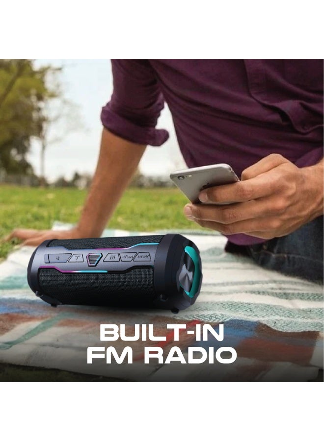 هيزاير هزاير H-Sound Neon سماعة بلوتوث لاسلكية مع إضاءة LED وراديو FM - Image 5